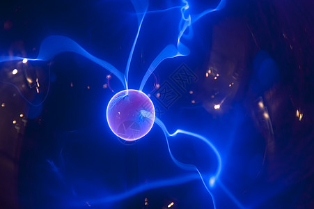 等象地球科学激光派对活力圆形闪电电极释放发电机蓝色图片