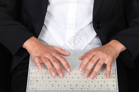 妇女用笔记本电脑键盘打字指甲老鼠外设木板硬件技术纽扣互联网手指职场图片