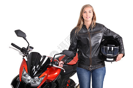 年轻女性骑摩托车女青年图片