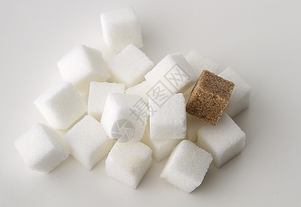 糖立方糖棕色白色甘蔗糖尿病正方形水晶食物立方体图片