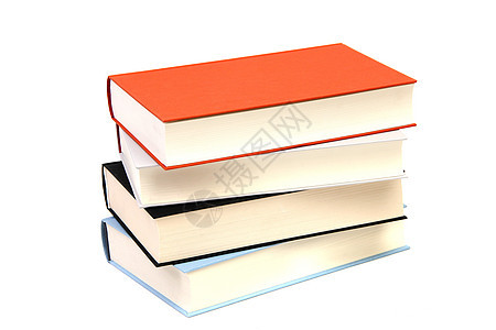白色的堆叠书本训练科学测试考试职业文凭学生概念图书馆文学图片