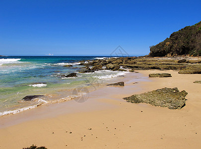 完美的自然海滩旅行荒野海洋天蓝色热带场景地质学石头支撑天气图片