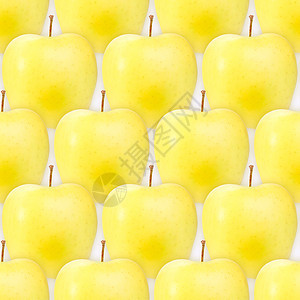 新鲜黄苹果无缝图案图片