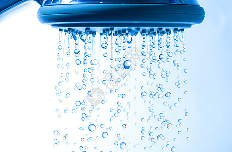 带滴水的淋浴头跑步清洁喷射浴室卫生寒冷液体浴缸力量喷嘴图片