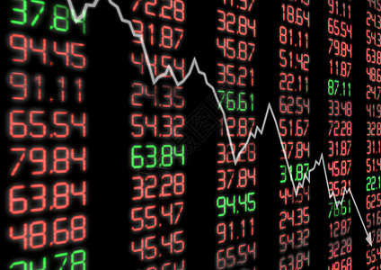股票市场下市利润碰撞金融损失展示交换经济数字价格危机图片
