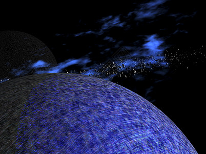 空间生态球形场景世界插图气泡天空地球外星人渲染背景图片