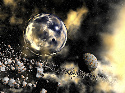 空间天空星星插图天文学外星人气泡场景真实感生态渲染背景图片