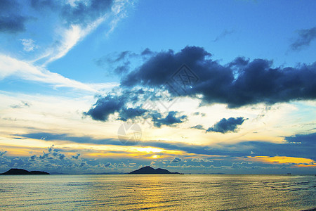 香港日落海岸橙子蓝色紫色海洋墙纸旅行天空天气场景季节图片