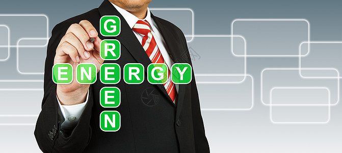 商务人士亲手绘制绿色能源经理愿望商务职业人士控制预测绘画环境进步图片