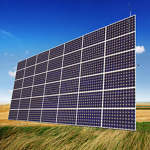 太阳能电池板安装生态电气阳光蓝色植物环境天空气候光伏图片