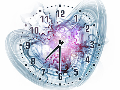 时间环顺序蓝色环形权宜齿轮日程漩涡数字电脑流动图片
