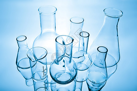 化化学实验室设备实验科学家器皿蓝色取证公制玻璃试管管子制药图片