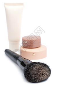 孤立的各类混合化妆皮肤美容奶油产品管子化妆品瓶子卫生宏观治疗图片