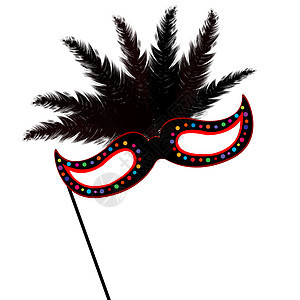 带羽毛的彩色草面罩派对金子戏剧舞会面膜马戏团奢华舞蹈面具节日图片