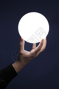 光环地球点燃白色手指圆形图片