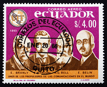 厄瓜多尔邮戳 1966年 厄瓜多尔电信先锋 电讯公司图片