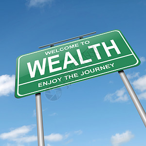 财富概念经济生长资金资产成就蓝色金融繁荣天空利润图片