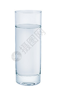 白底带水的高玻璃杯背景图片