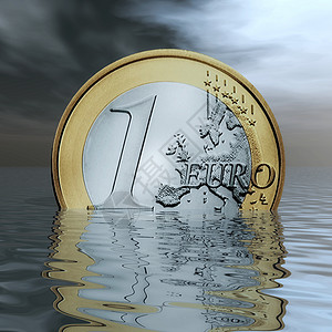 欧元危机货币联盟日落通货膨胀首都硬币碰撞腐蚀插图货币贬值图片