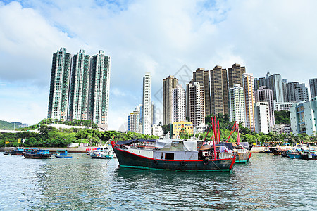 Aberdeen 香港台风避难所交通港口血管阳光运输蓝色风景海浪场景海洋图片