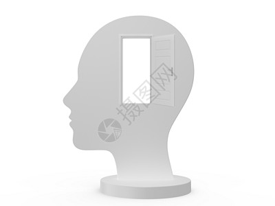 头和门的概念思维男人入口水平出口匿名自由男性社会思考背景图片