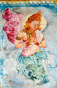 佛教天使  寺院壁画剥皮宗教信仰建筑学传奇寺庙艺术家绘画遗产图片