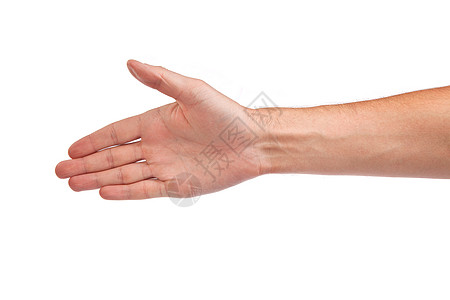 手握一个男人 谁愿意做交易 孤立的随心所欲团队拇指协议成功棕榈皮肤联盟商务合同手臂图片