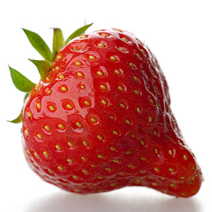 草莓特写红色草莓 白底隔离在白色背景上生产果汁食物饮食浆果宏观水果甜点营养背景