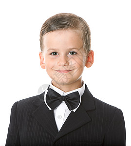 穿着西装的男孩微笑职业成功手提箱人士衣服领导经理男性孩子商业图片