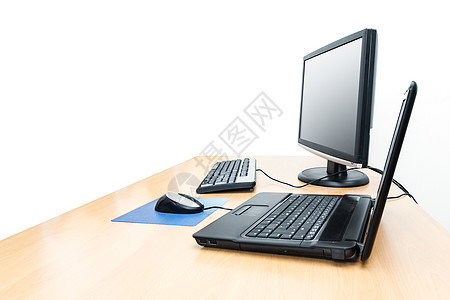 桌面笔记本笔记展示网络键盘桌子监视器电脑铅笔机动性工作图片