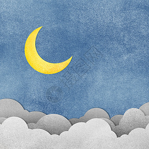 晚上的月亮是格朗盖纸质材料标签季节回收邮政软垫工艺天空教育天气图片