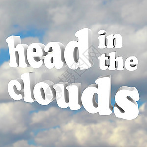 云云中3D字的头部图片