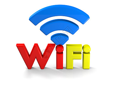 色彩多彩的 WiFi 符号图片