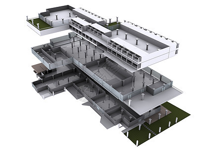 3D建筑爆炸住宅商业印刷地面工程房子图表技术项目插图图片