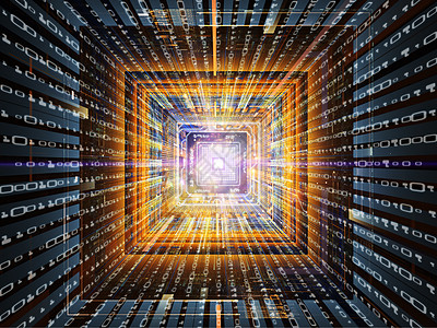 数字CPU的可视化网络技术信号黄色数学代码网格正方形电脑计算图片