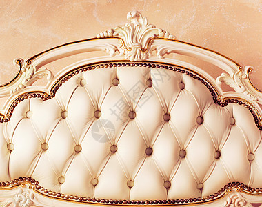 内地细节风格床头板奢华金子家具奢侈地沙发卧室雕刻丝绸图片