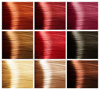毛发颜色调色板调子护理紫色工作室头发发型沙龙金发奢华洗发水图片