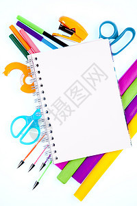 杂项用品粉笔工具笔记本铅笔学习案件刷子艺术画笔笔记图片