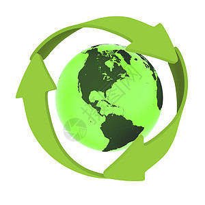 绿色地球生态符号环境回收插图世界行星图片