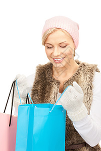 专柜顾客购物奢华零售羊毛财富销售女性季节礼物图片