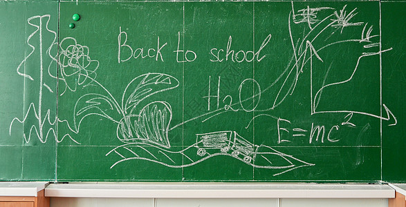 重返学校插图学习木板黑板教育粉笔刻字班级框架课堂图片