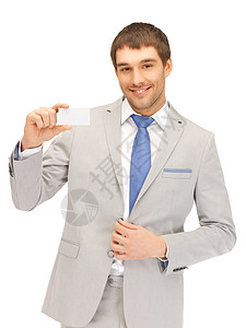 拥有名片的商务人士问候语商务工人皮士白色卡片身份男性人士空白图片