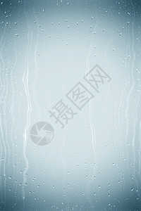 水滴背景窗户波纹气泡流动金属水分环境反射雨滴蓝色图片