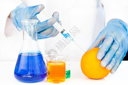 橙色的化学注射产品图片
