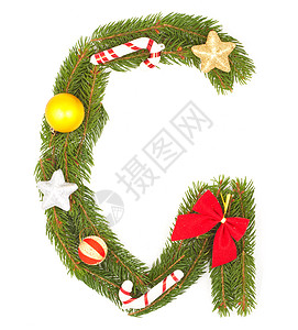 圣诞节字母玩具食物丝带庆典框架分支机构叶子甘蔗糖果枝条图片