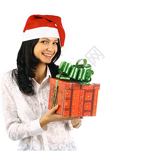 圣诞节微笑生活玻璃金子季节饰品庆典红色高脚杯绿色丝带图片
