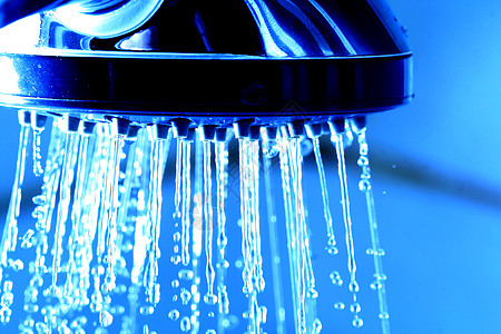新鲜淋浴流动家庭卫生运动火花洒水器速度溪流浴室宏观图片