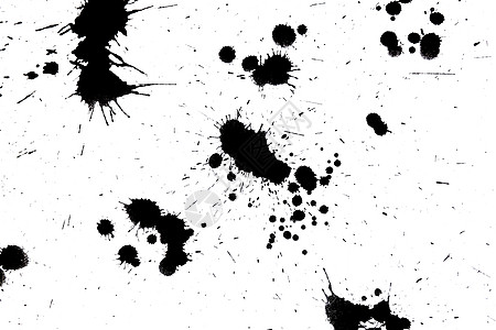 黑落墨水喷溅液体艺术水滴染料运球创造力收藏斑点墨迹刷子图片