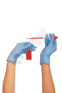 红色血液血液测试玻璃管道化学品药品器皿捐款血液学技术科学烧瓶背景