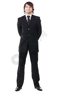 精英商务人士深色男性微笑套装商务工作夹克商业黑色衣服图片